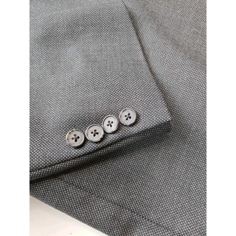 Joseph Abboud Mens Wool Sports Coat 42R Gray Made in USA 3 Button Q801
